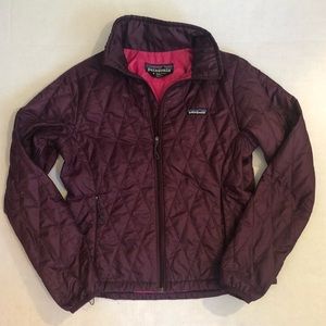 Patagonia Women's Quilted Jacket - Burgundy and Pink